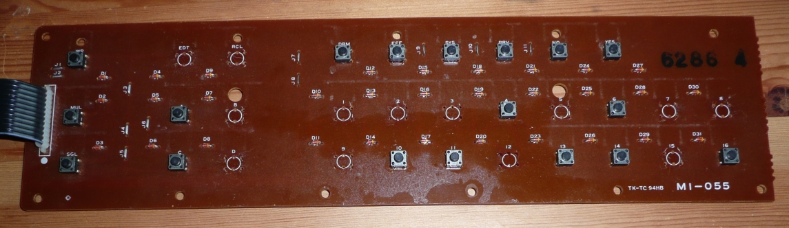 Upper surface with switches removed